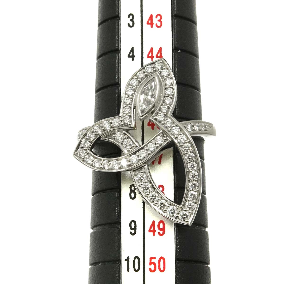 Lily Cluster Diamond Ring Pt Size3.75(US)