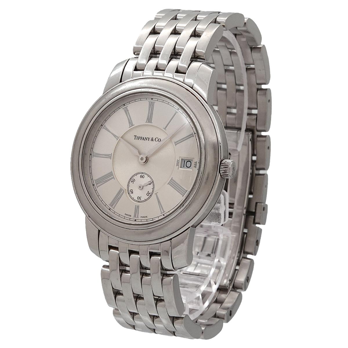 Mark Round Silver Dial Quartz Men's Watch