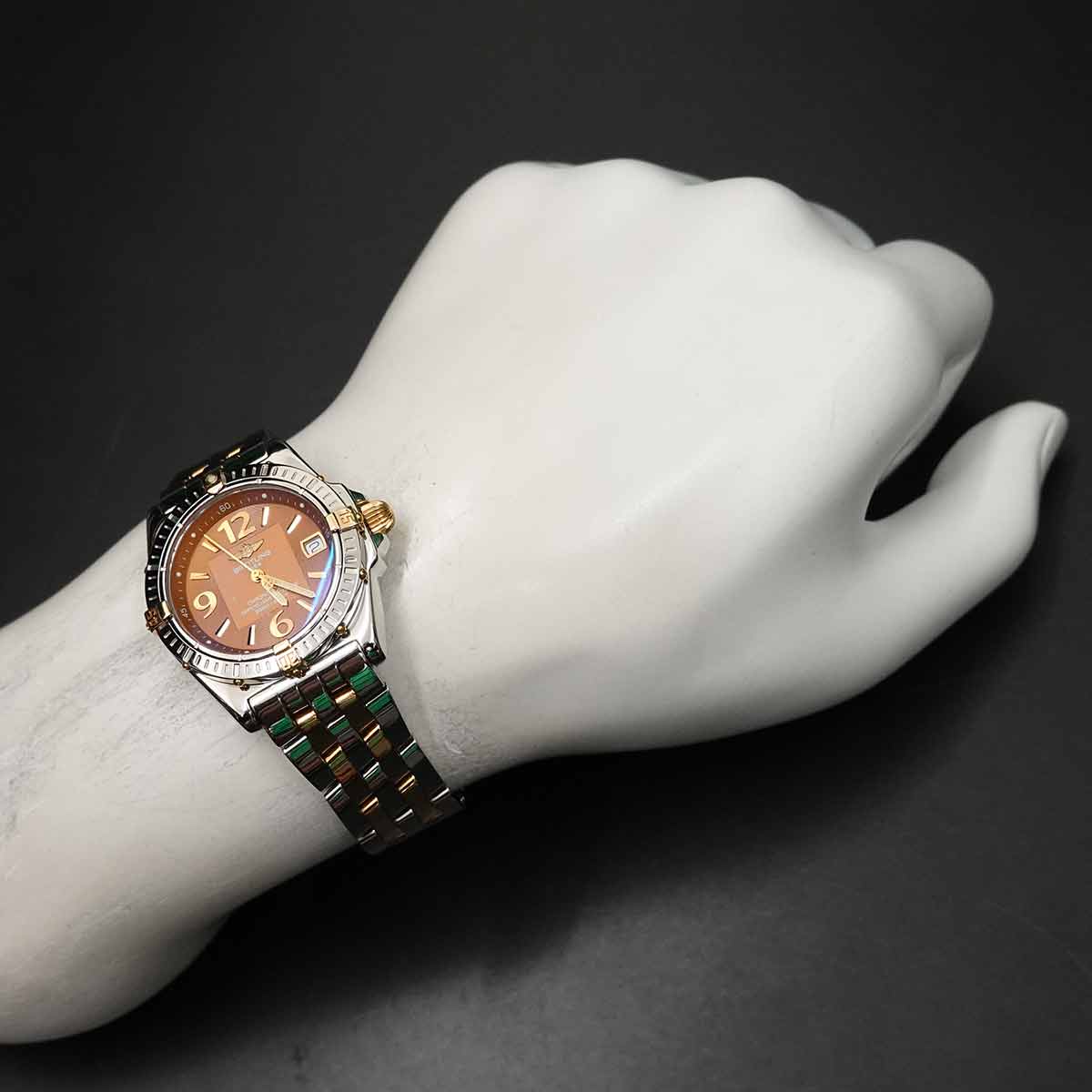 Calisto A77346 Yellow Gold Brown Dial Ladies Watch