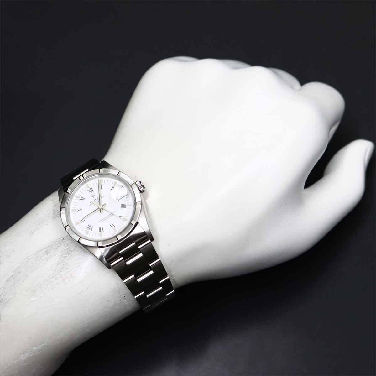 Oyster Perpetual Date 15210 Serial E Automatic White Dial