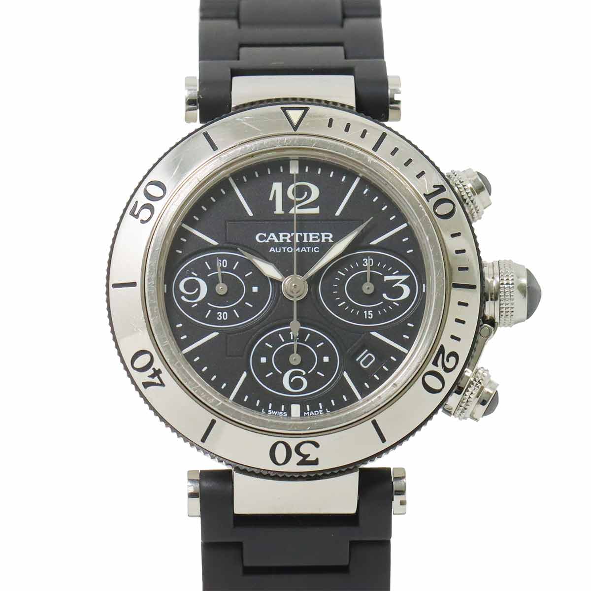 Pasha Chronograph W31088U2 Automatic Black Dial Mens