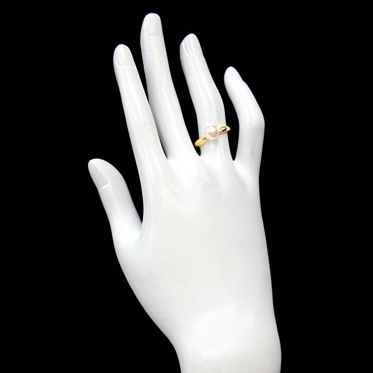 Akoya Pearl 6.8mm Ring 18K YG 750 Size6(US)