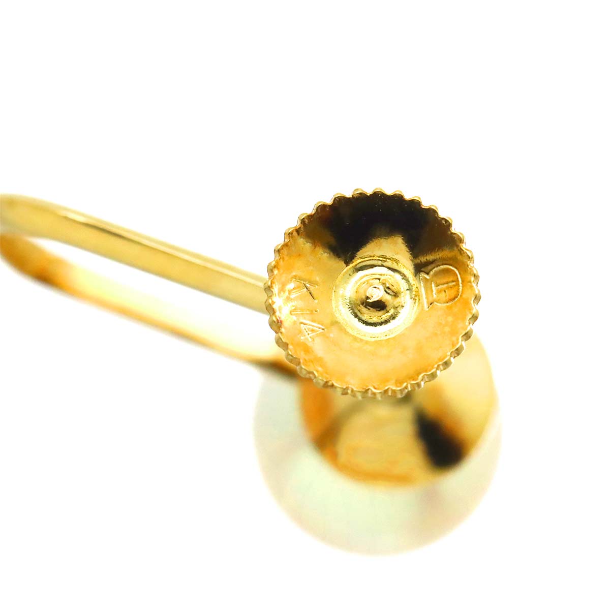 Akoya Pearl 6.6mm Earrings 14K Yellow Gold 585