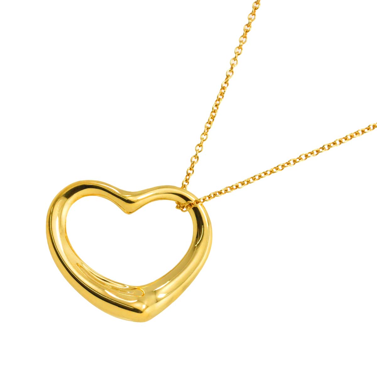 Open Heart Necklace 18K Yellow Gold 750