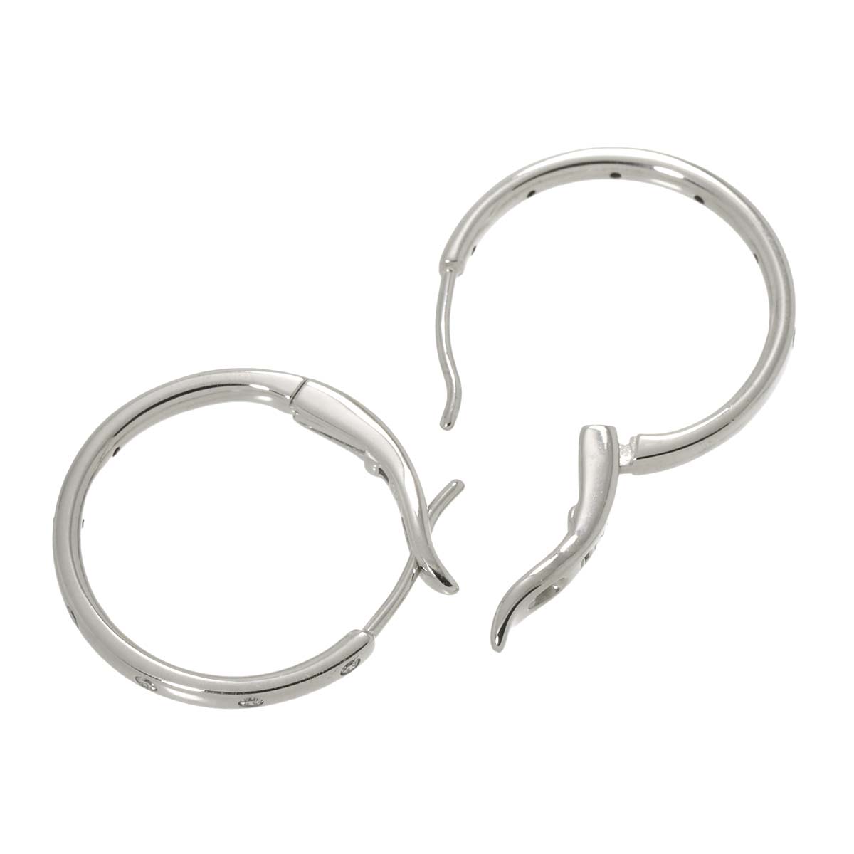 Diamond 0.05ct/0.05ct Earrings Pierced 18K WG 750