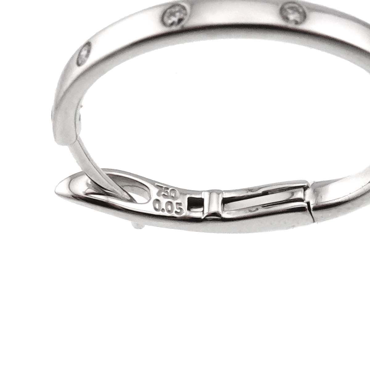 Diamond 0.05ct/0.05ct Earrings Pierced 18K WG 750