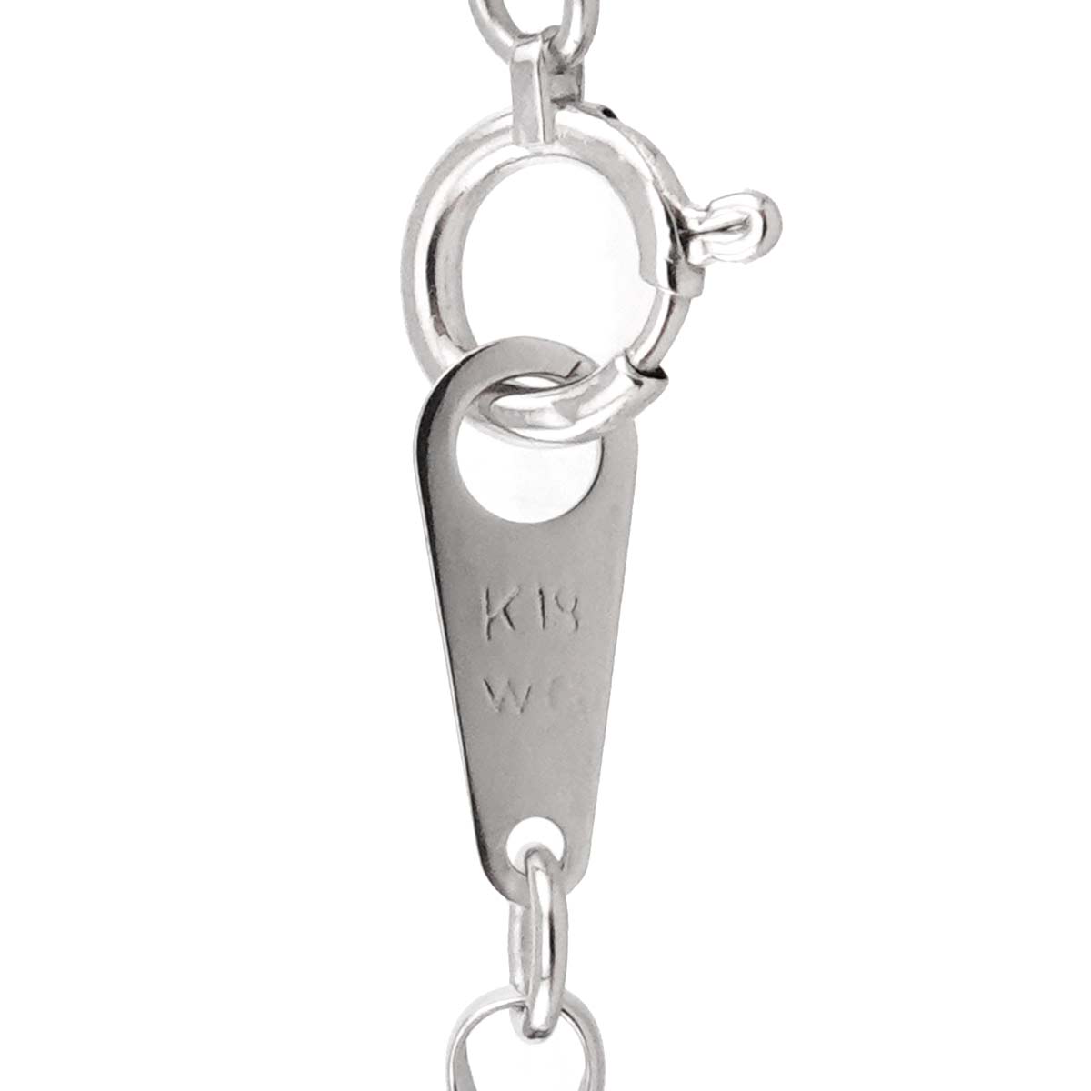 Clover Diamond 0.23ct Necklace 18K White Gold 750