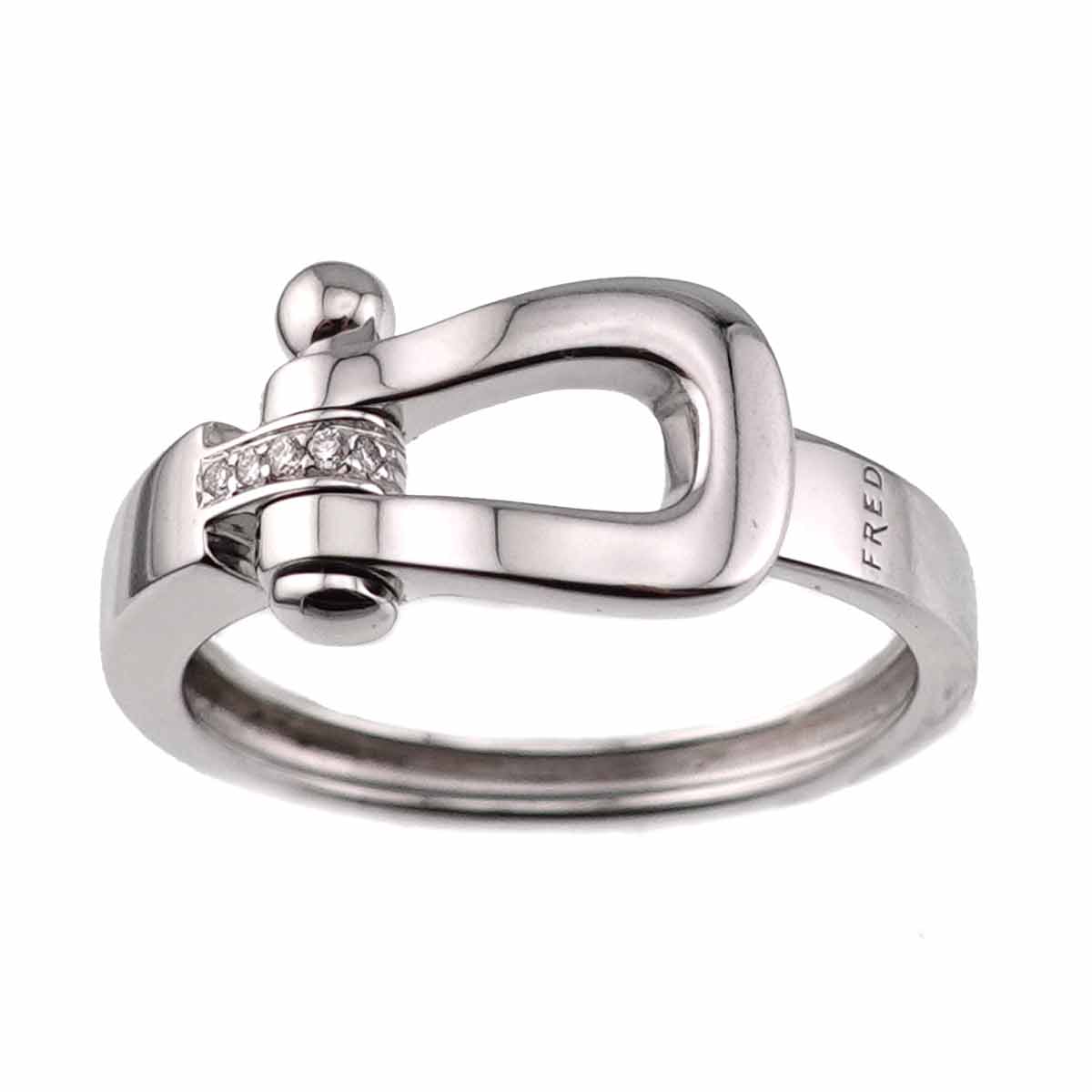 Force 10 Diamond Ring MM 18K White Gold 750 size52 6(US)