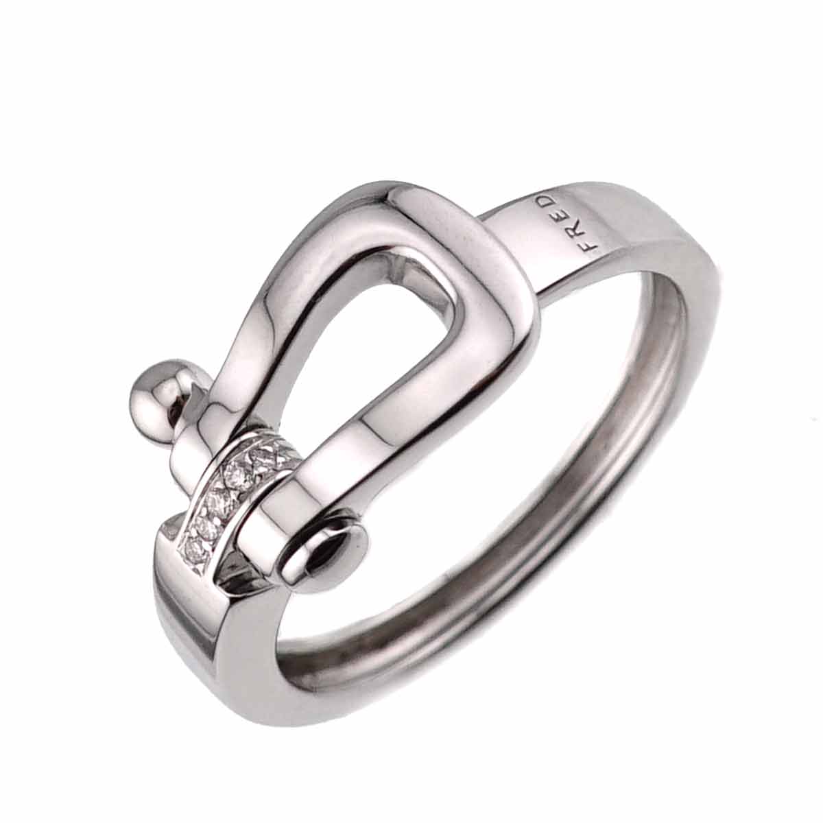 Force 10 Diamond Ring MM 18K White Gold 750 size52 6(US)