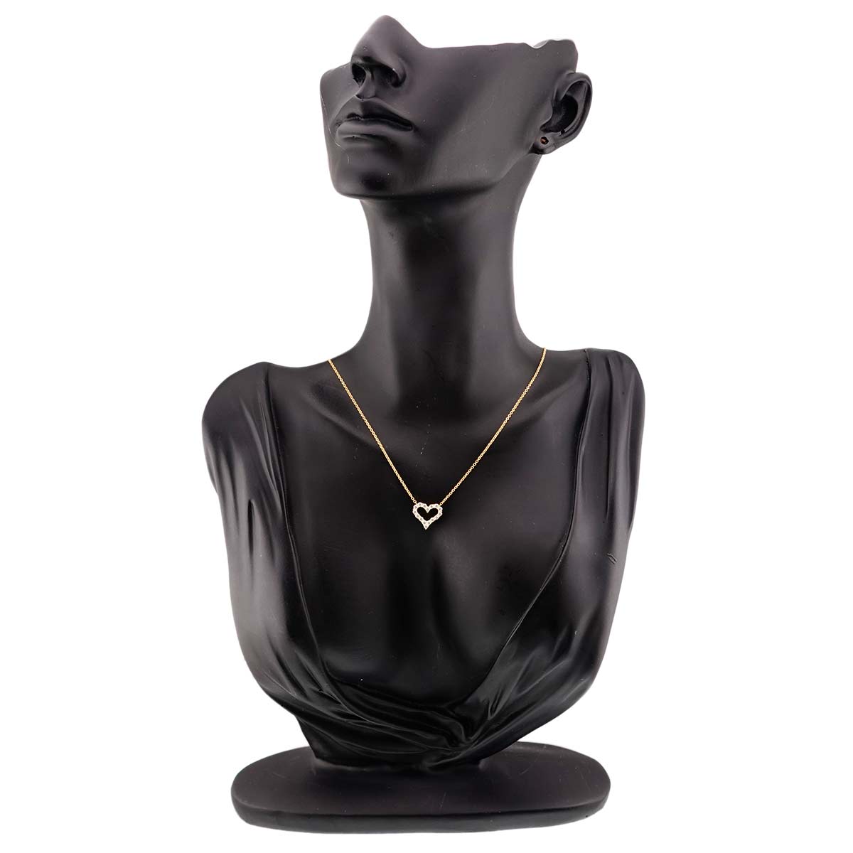 Sentimental Diamond Heart Necklace 18K YG 750