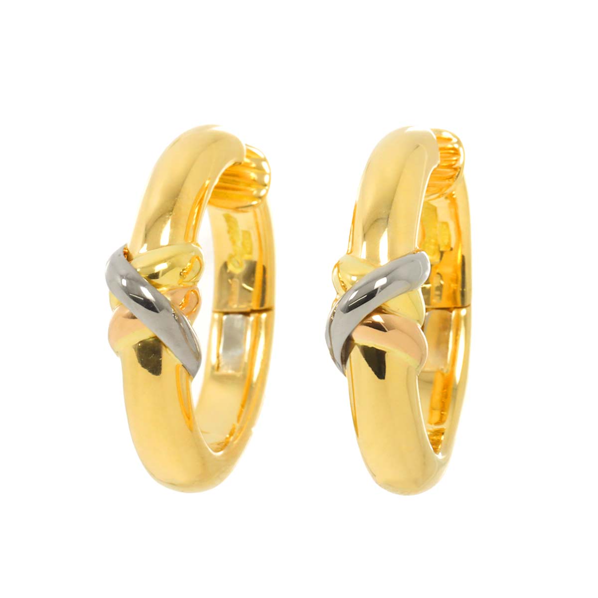 Earrings Clip-on 18K YG WG PG 750