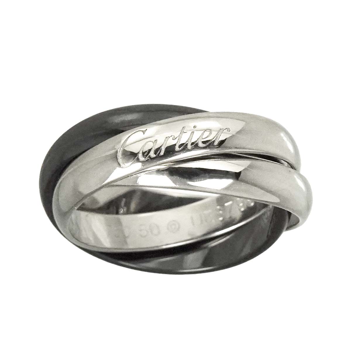 Trinity MM Ceramic Ring K18 WG 750 size50 5.25(US)