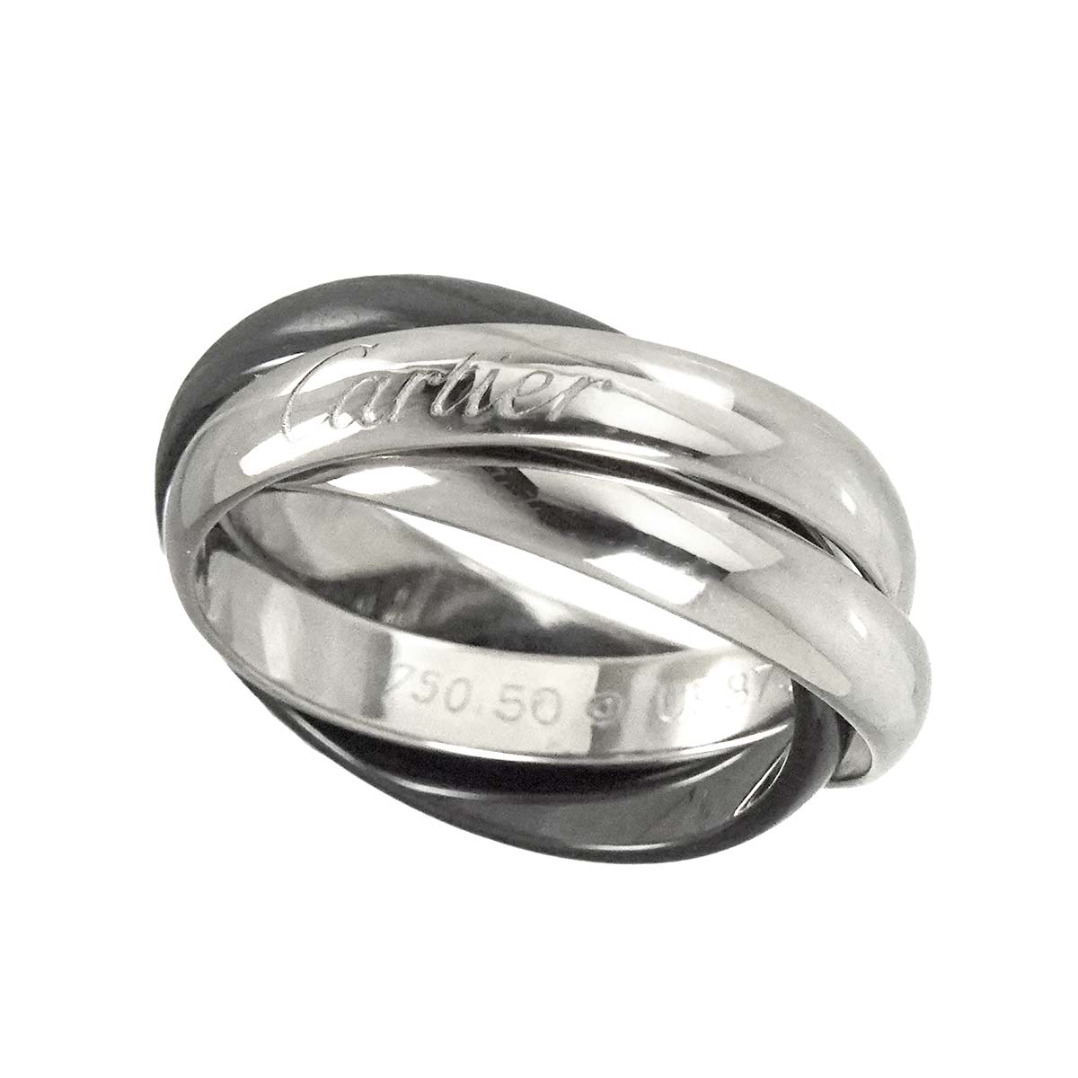 Trinity MM Ceramic Ring K18 WG 750 size50 5.25(US)