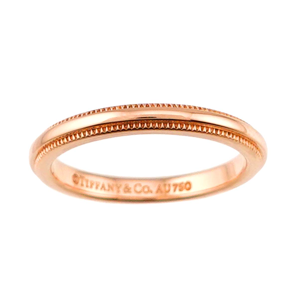 Milgrain Ring 18K Pink Gold 750 Size3.25(US)