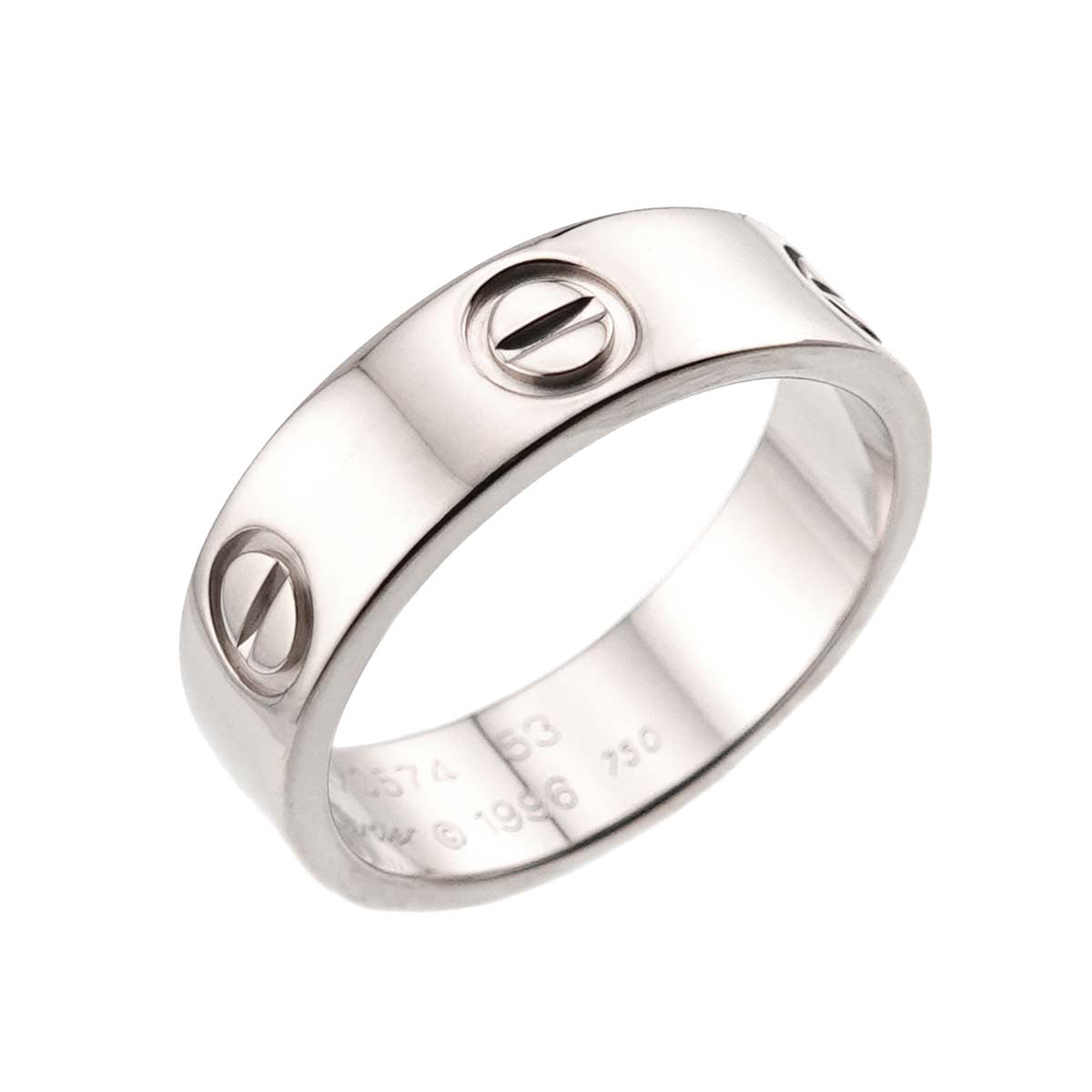 Love Ring 18K White Gold 750 size53 6-6.25(US)