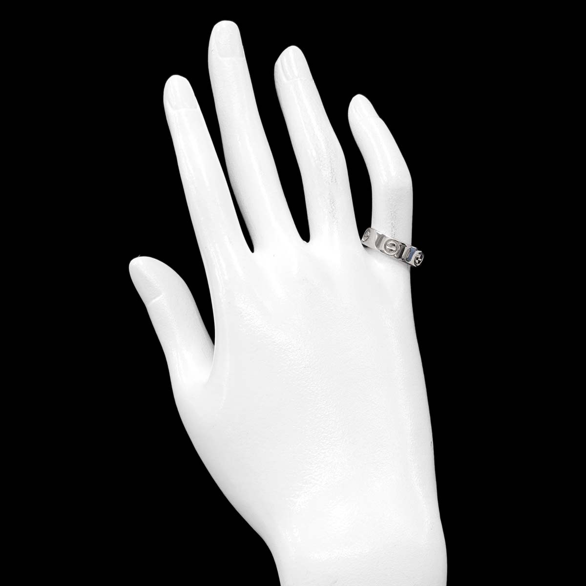 Love Ring 18K White Gold 750 size53 6-6.25(US)