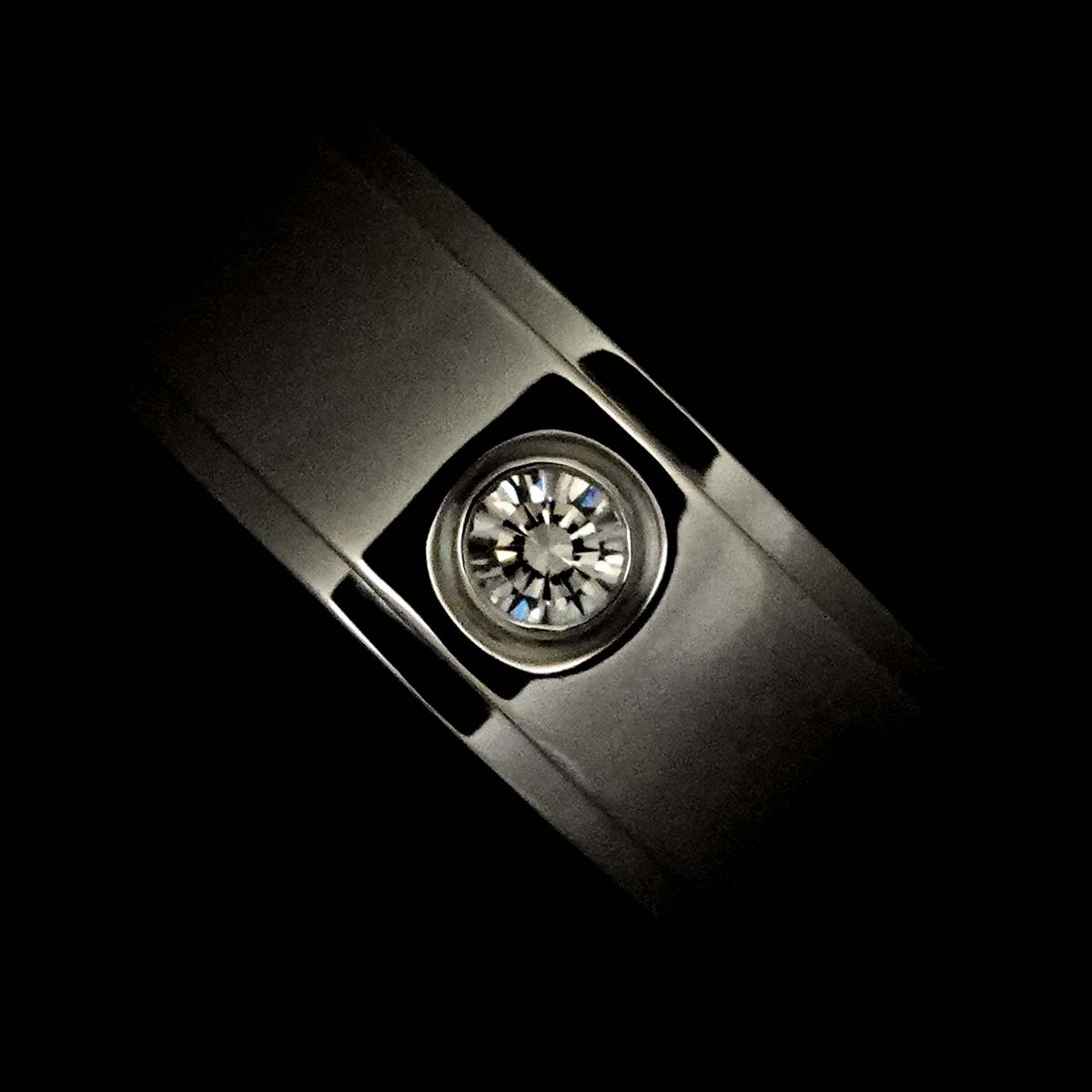 Fortune Diamond Ring 18K WG 750 Size57 7.5(US)