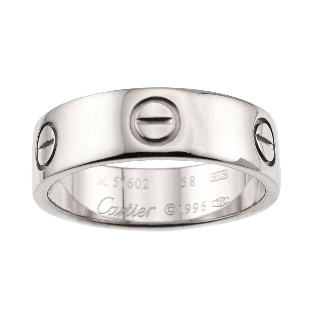 Love Ring 18K White Gold 750 size58 7.75-8(US)