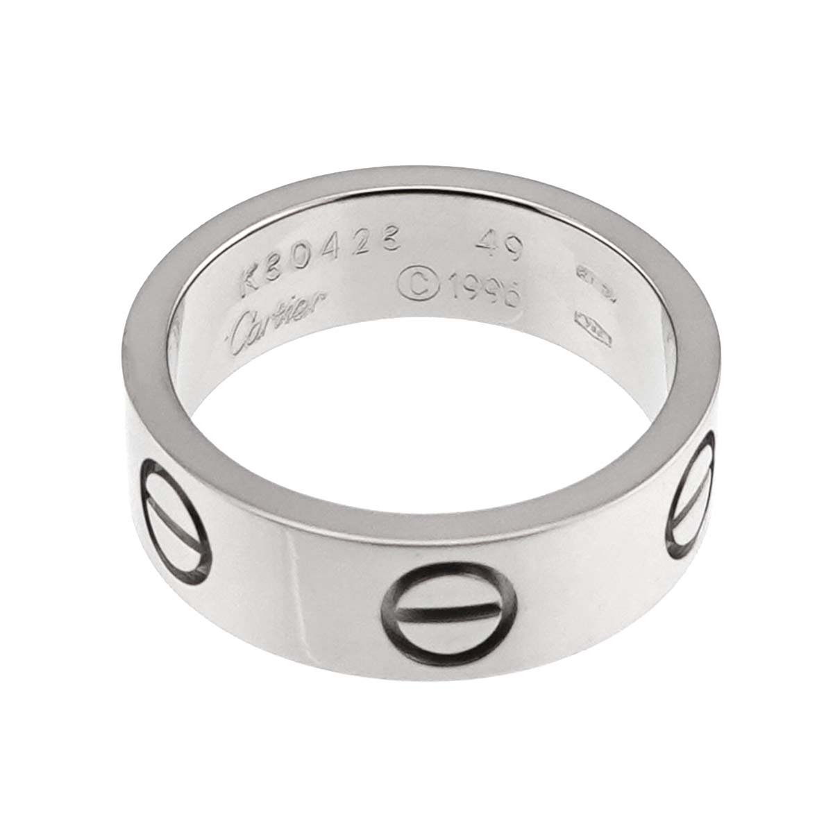 Love Ring 18K White Gold 750 size49 4.5(US)