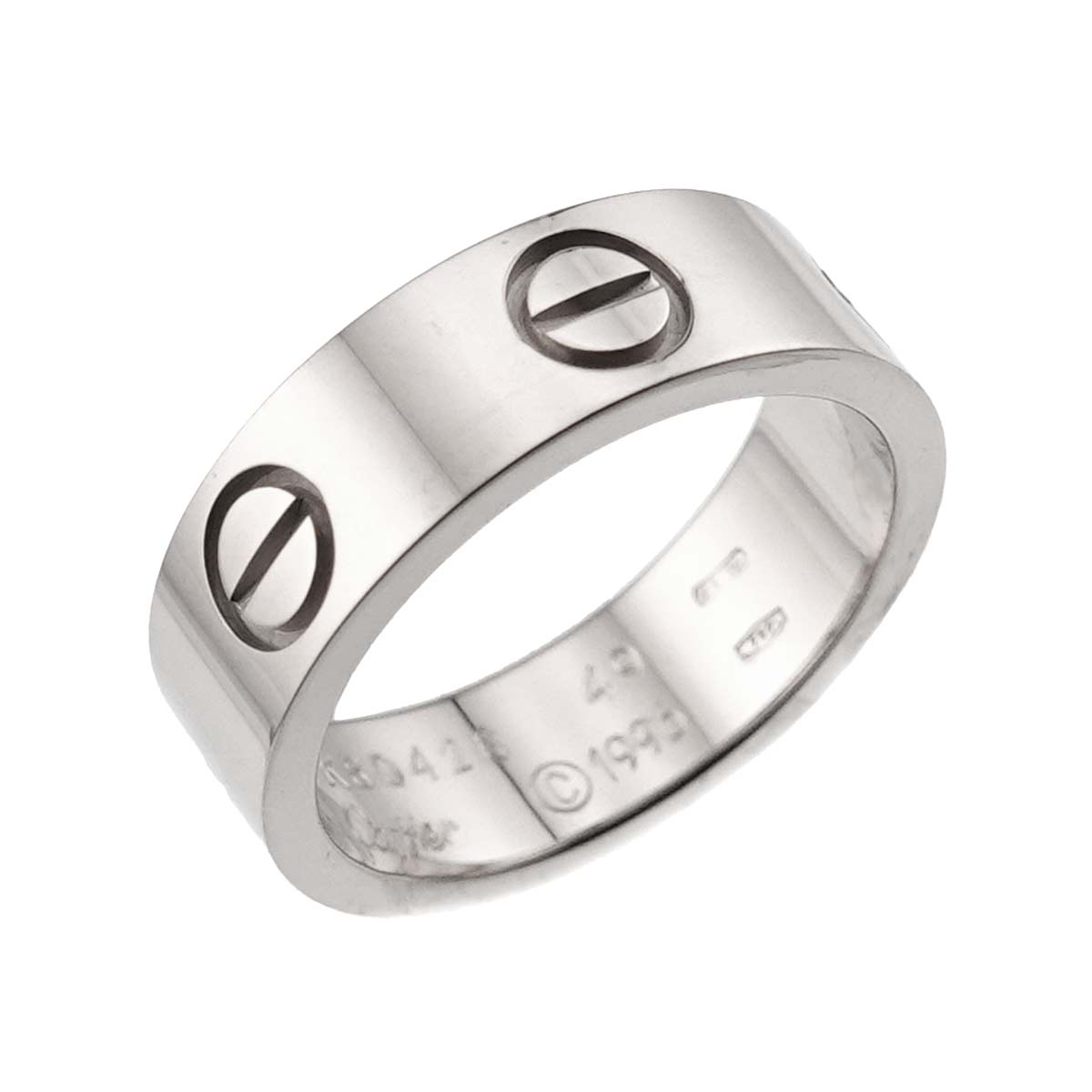 Love Ring 18K White Gold 750 size49 4.5(US)