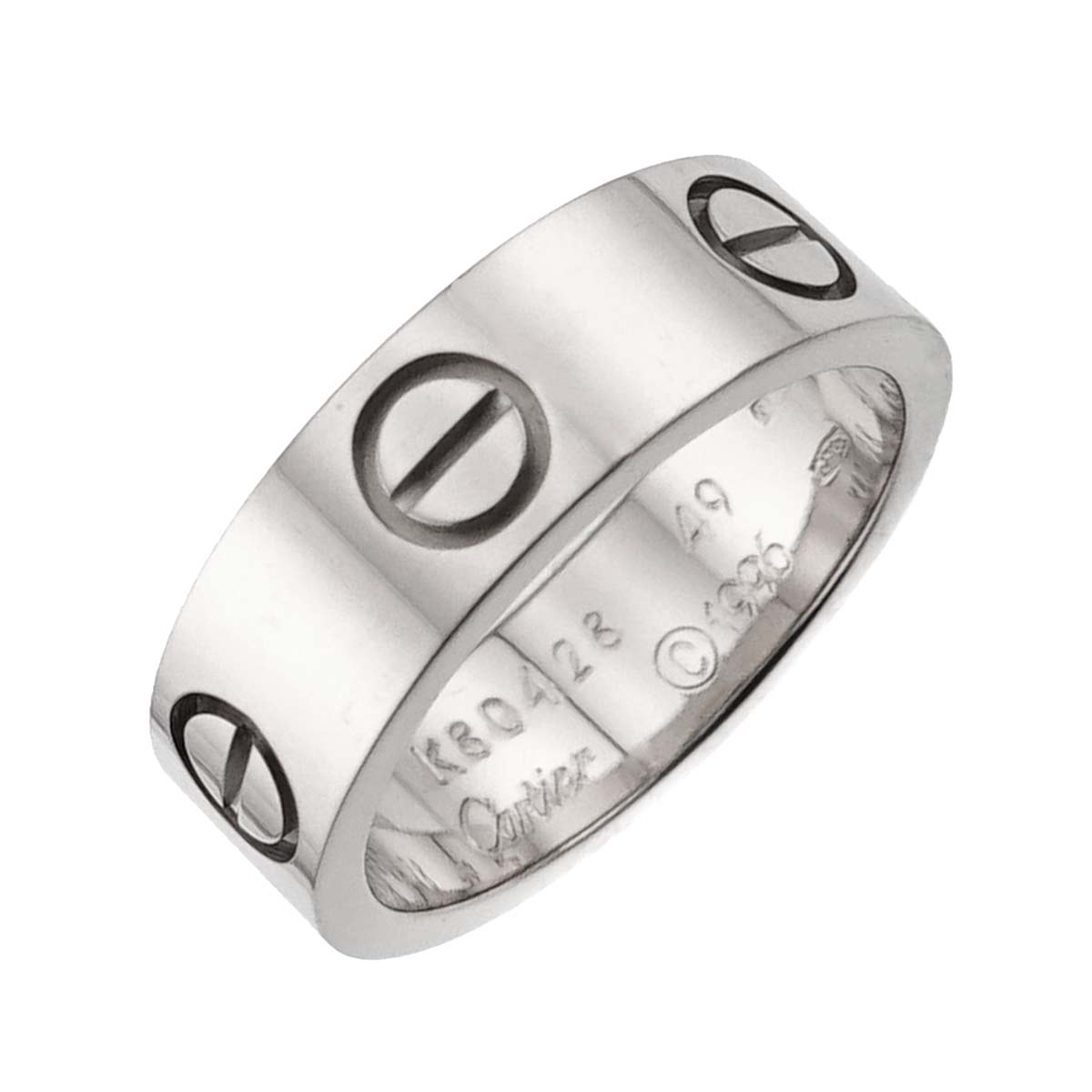 Love Ring 18K White Gold 750 size49 4.5(US)