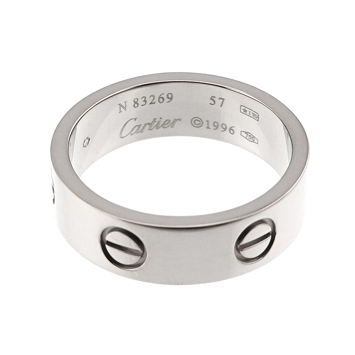 Love Ring 18K White Gold 750 size57 7.5(US)