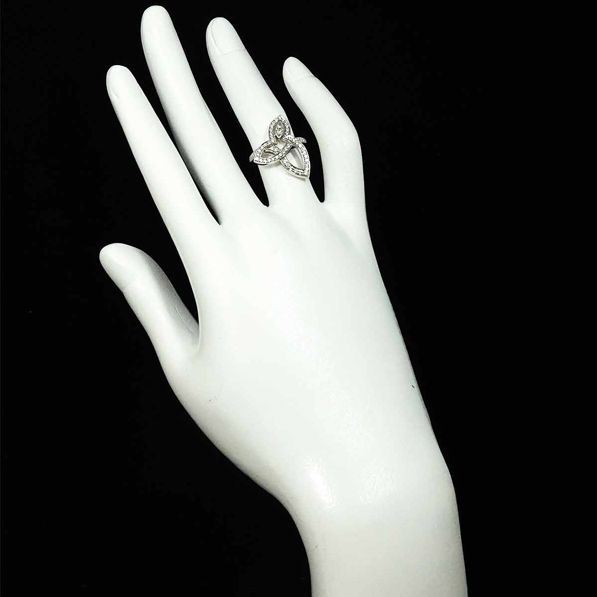 Lily Cluster Diamond Ring Pt Size4.5(US)