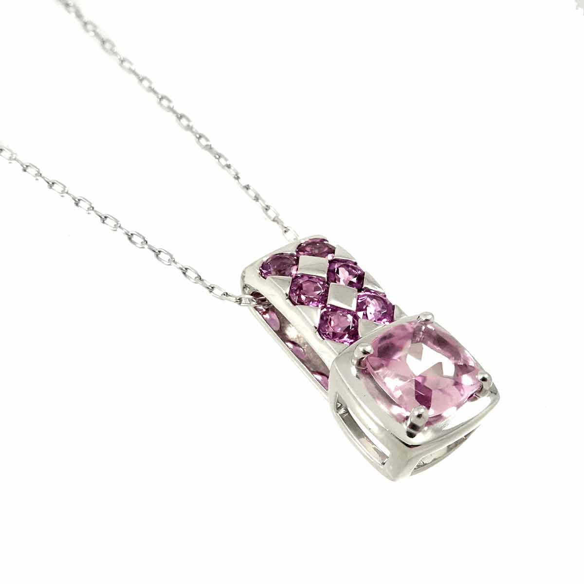 Tourmaline Necklace 18K White Gold 750