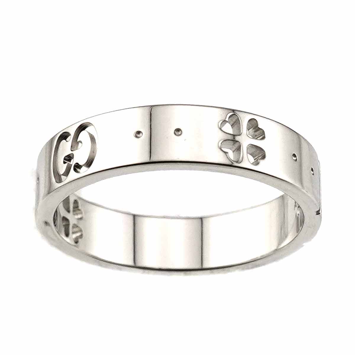 Icon Ring 18K WG White Gold 750 Size9 4.5-4.75(US)