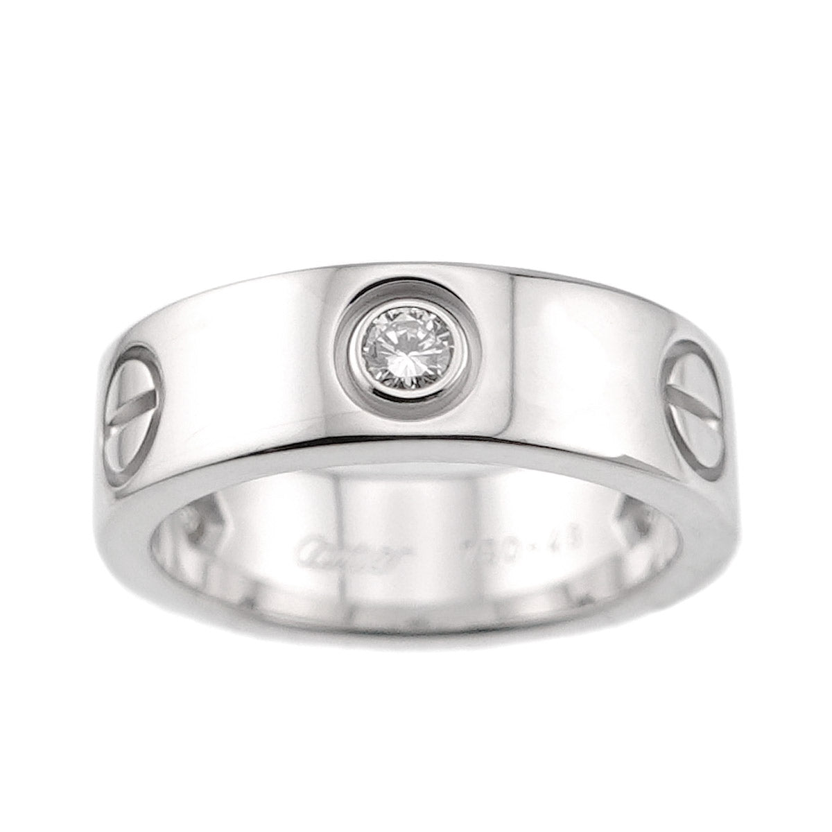 Love Ring Diamond 3P 18K White Gold 750 size48 4-4.5(US)