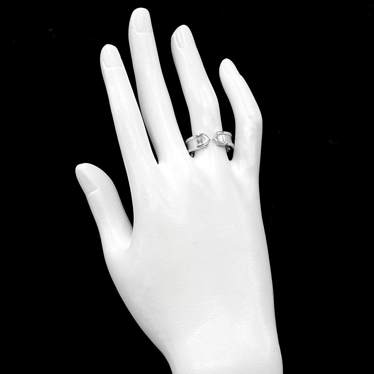 C2 2C Ring 18K White Gold 750 size57 7.5(US)