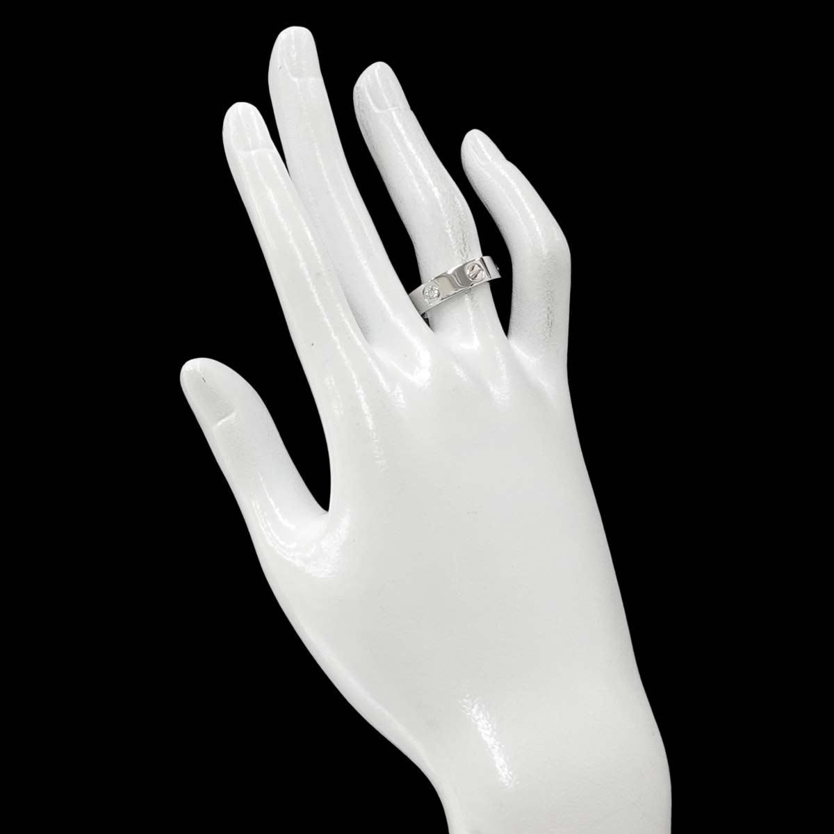 Love Ring Diamond 3P 18K White Gold size53 6.25-6.5(US)