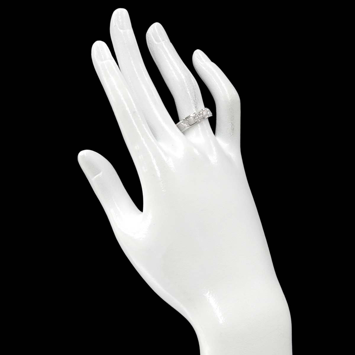 Atlas Diamond Ring 18K White Gold 750 size6.25-6.5(US)