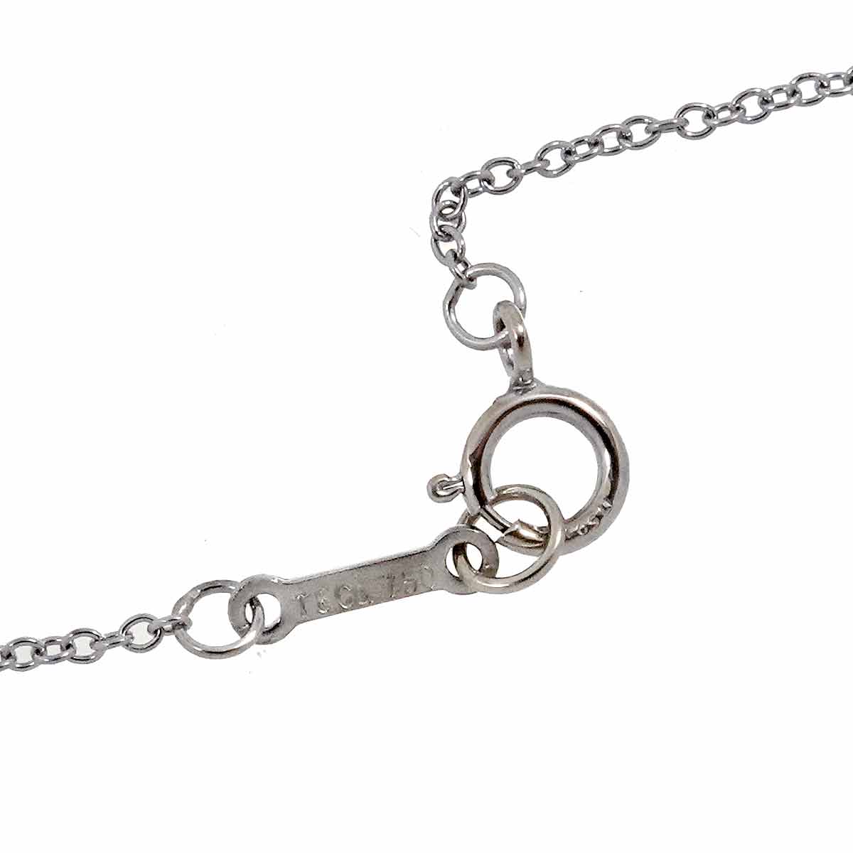 Jazz Cross Diamond Necklace 18K White Gold 750