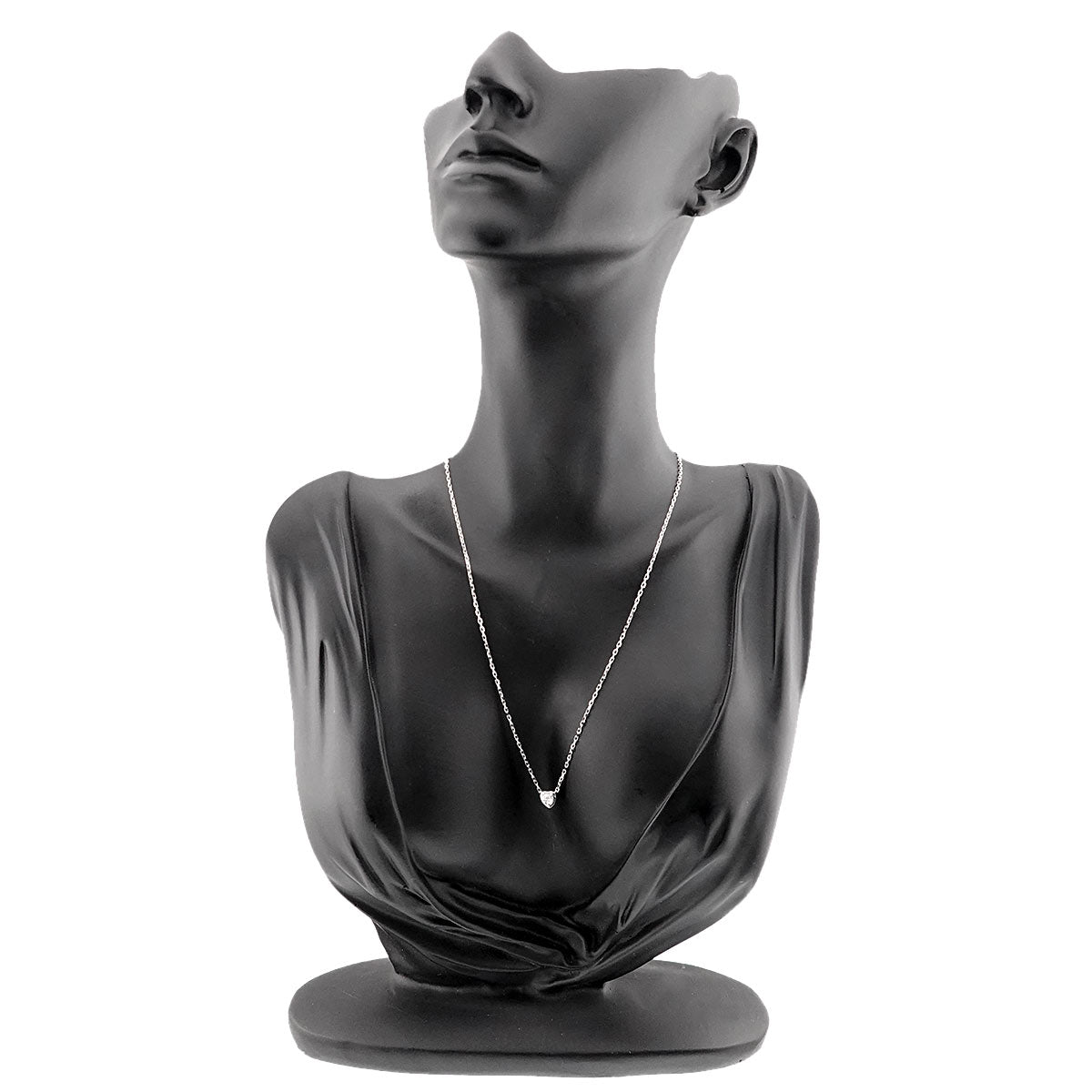 d Amour Heart Diamond Necklace 18K WG 750