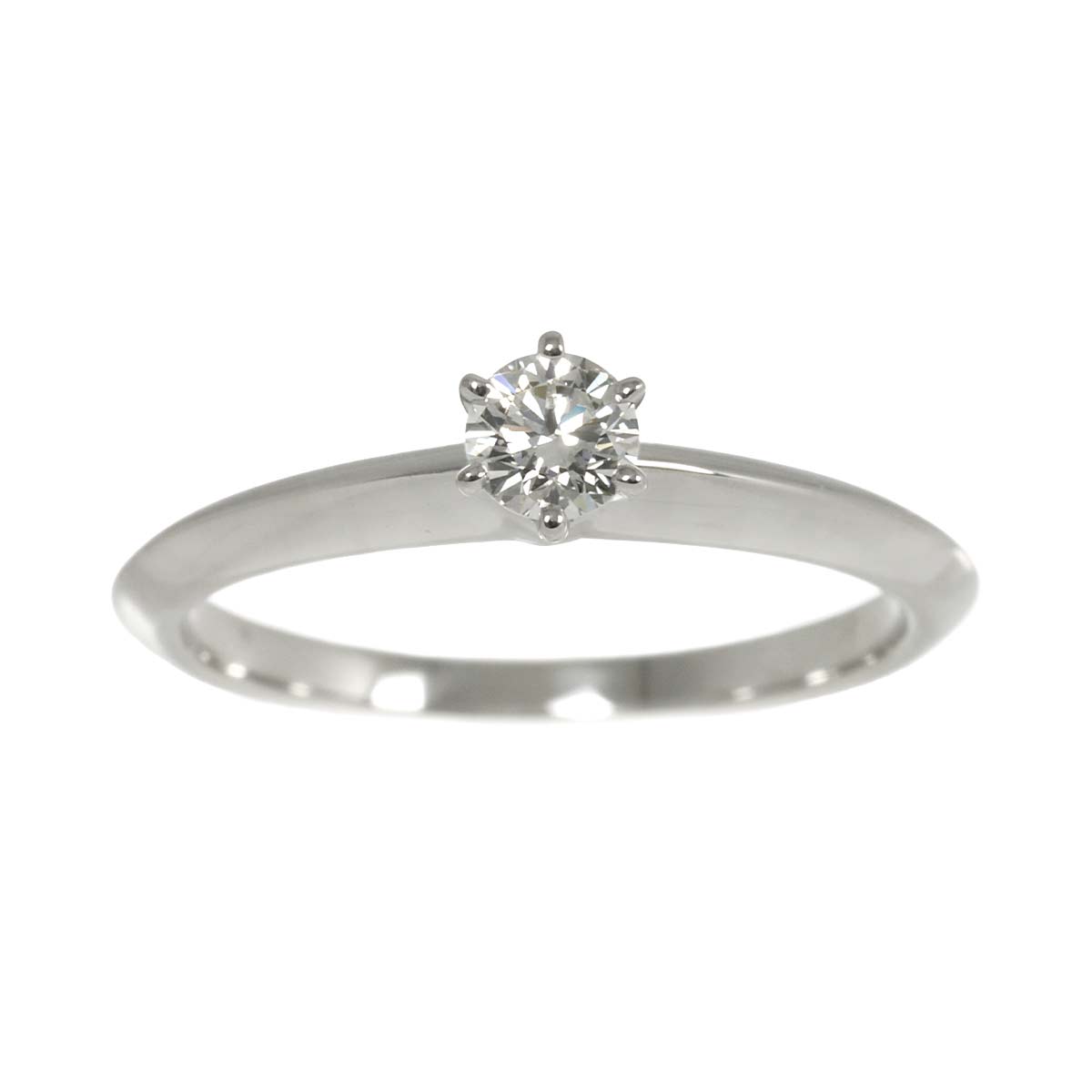 Solitaire Diamond 0.21ct I/VVS2/3EX Ring Pt Size5.75-6(US)