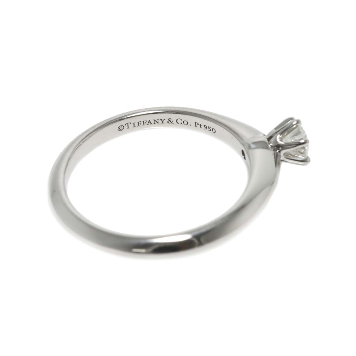 Solitaire Diamond 0.21ct I/VVS2/3EX Ring Pt Size5.75-6(US)