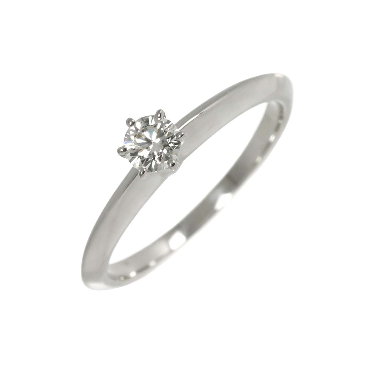 Solitaire Diamond 0.21ct I/VVS2/3EX Ring Pt Size5.75-6(US)
