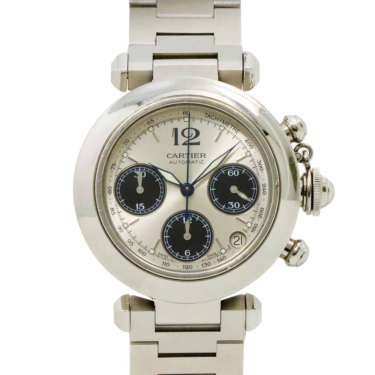 Pasha C Chronograph W31048M7 Automatic Silver Dial Boys Watch