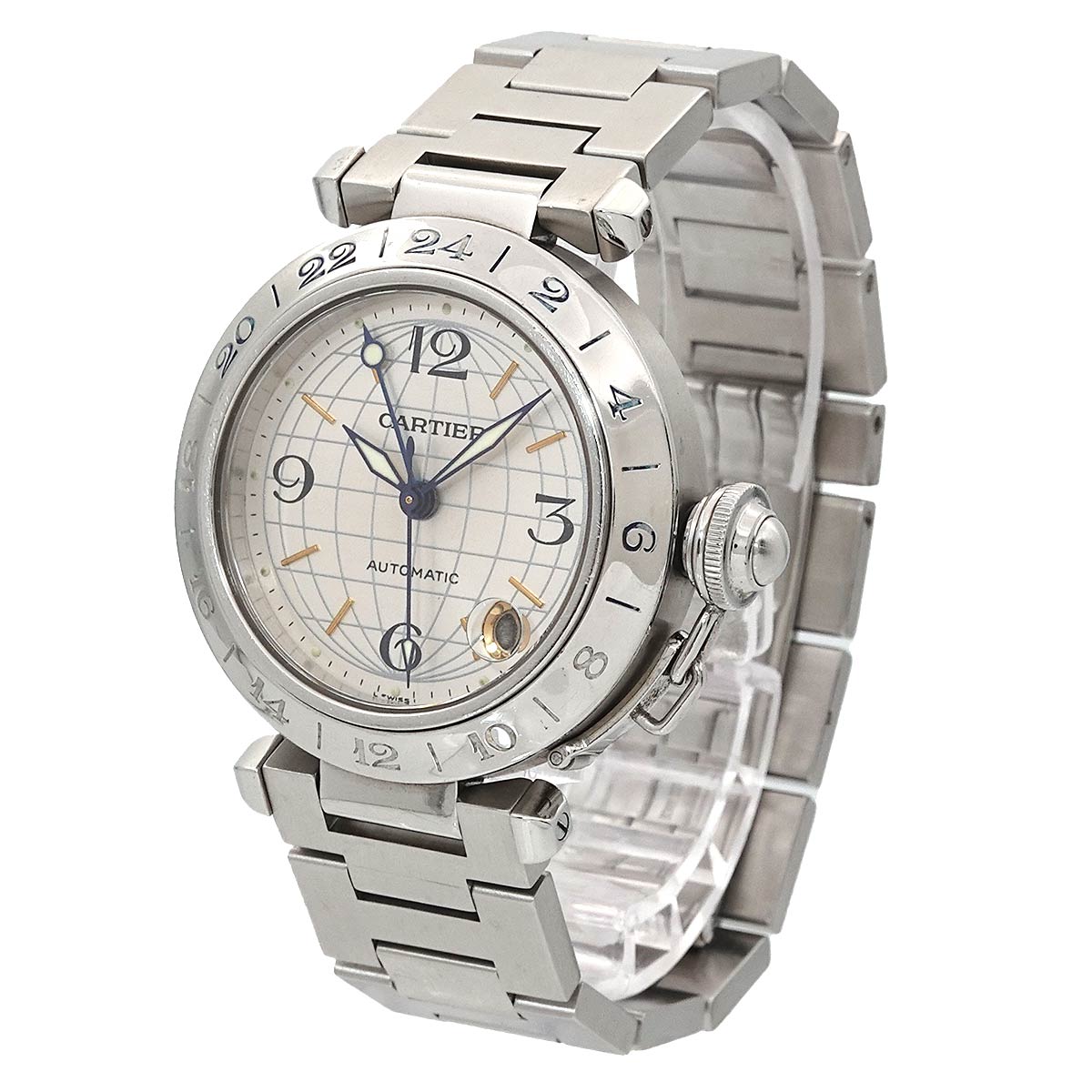 PashaC Meridian GMT W31029M7 Automatic Silver Dial Boys