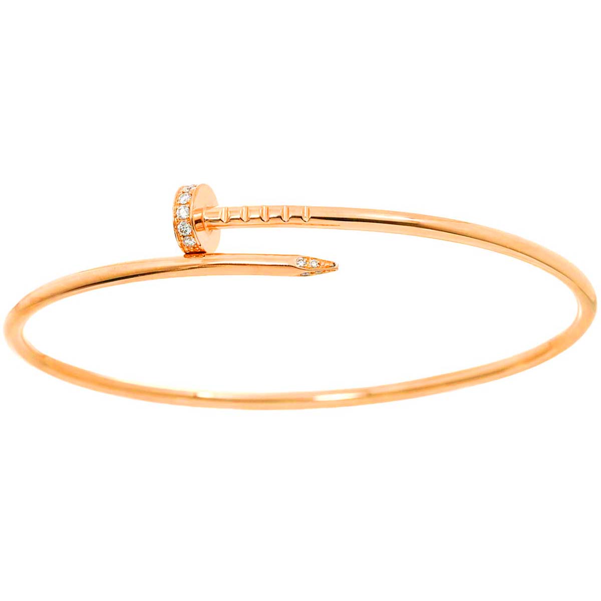 Juste Un Clou Diamond Bracelet SM 18K PG 750 size16