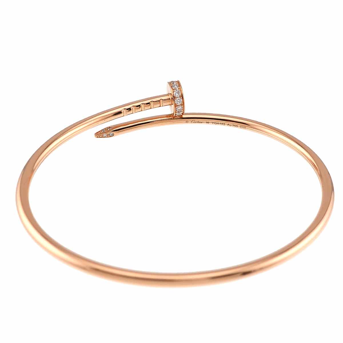 Juste Un Clou Diamond Bracelet SM 18K PG 750 size16