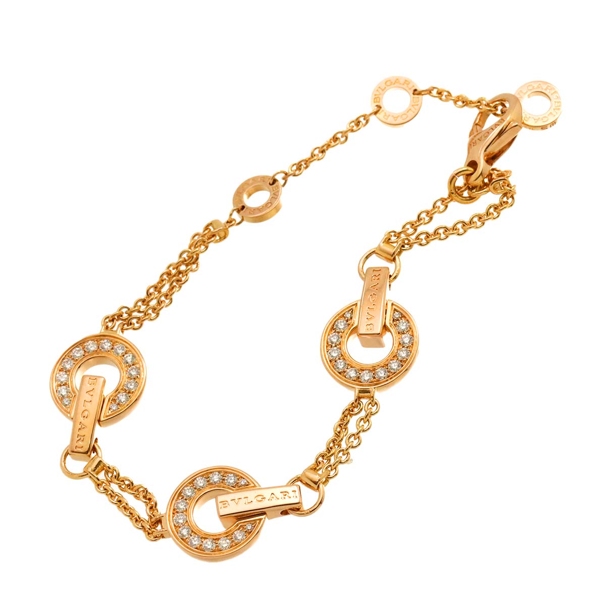 BVLGARIBVLGARI Diamond Bracelet 18K PG 750 size sm
