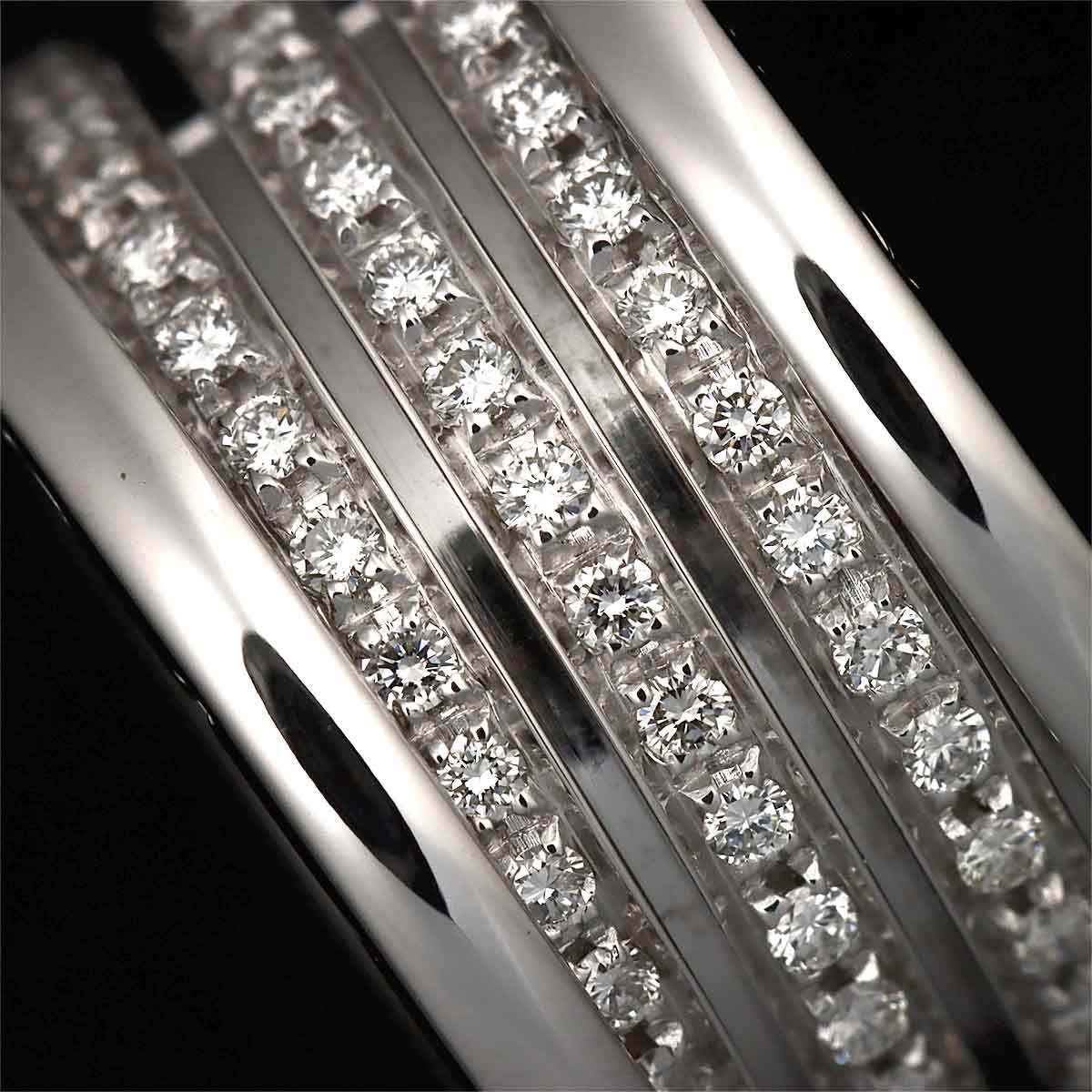 B-zero1 4Band Pave Diamond Ring 18K WG 750 size51 5.5-5.75(US)