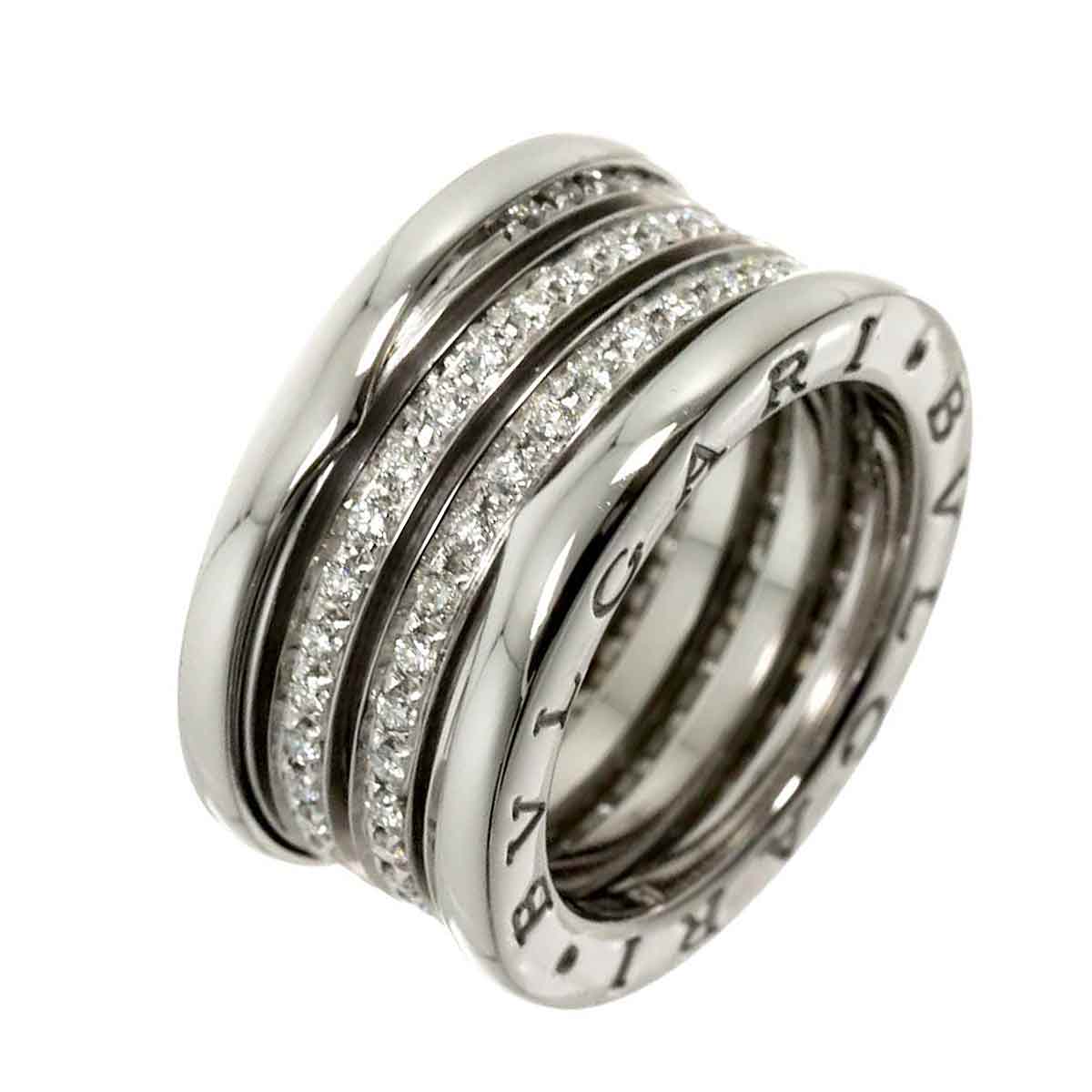 B-zero1 4Band Pave Diamond Ring 18K WG 750 size51 5.5-5.75(US)