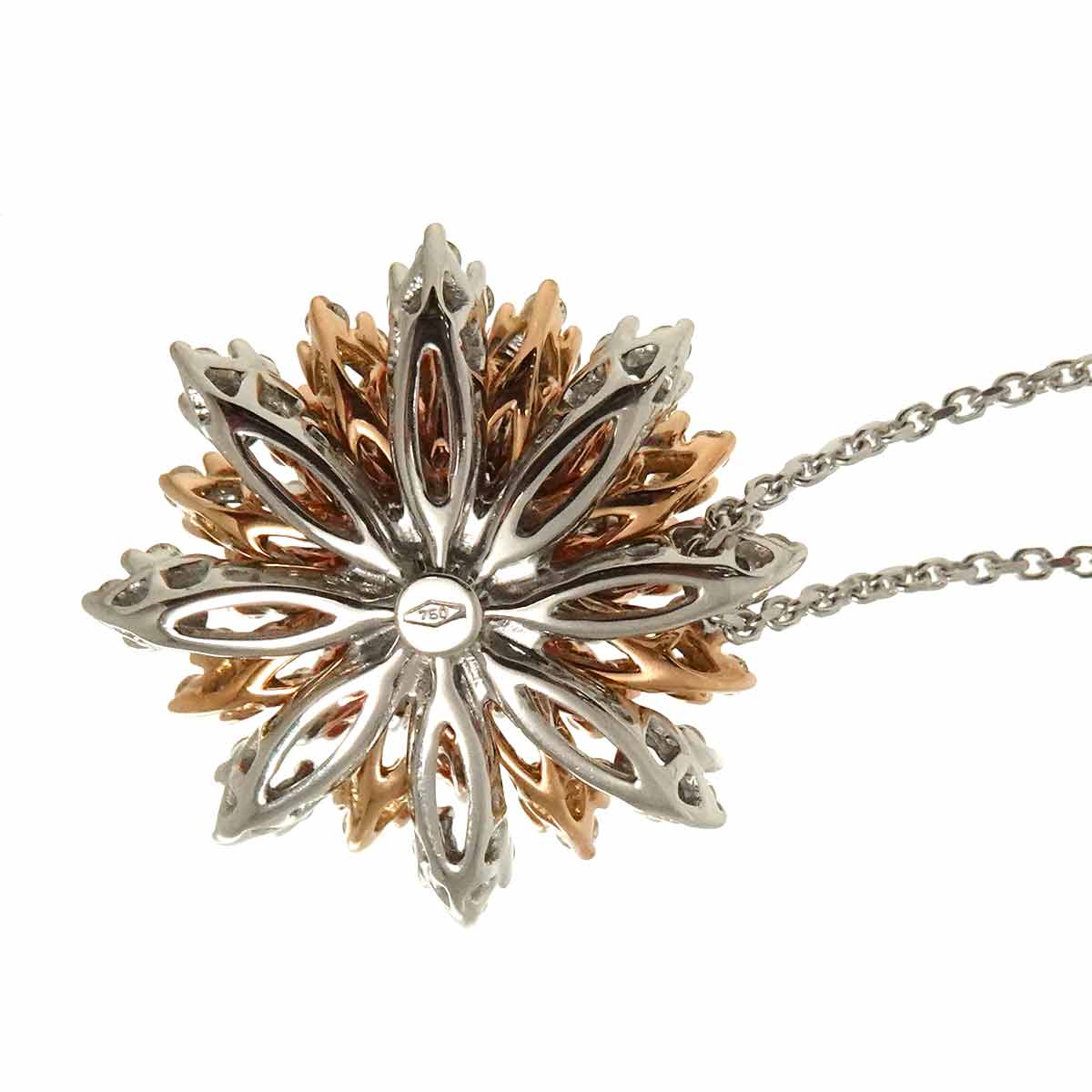 Diamond Necklace 18K WG YG PG 750