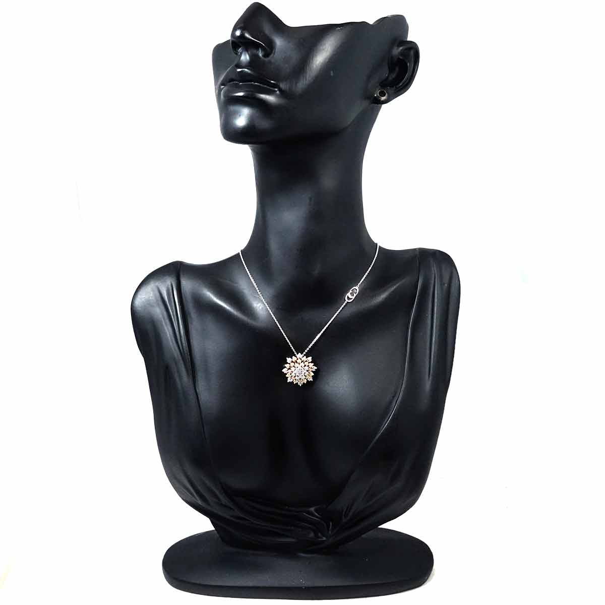 Diamond Necklace 18K WG YG PG 750