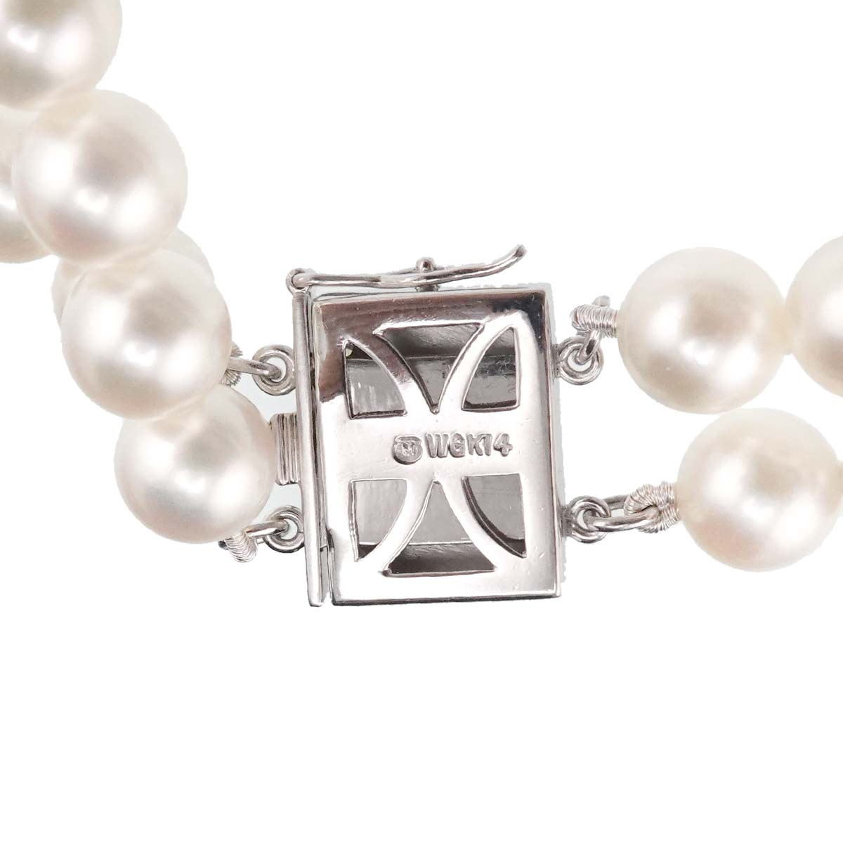 South Sea pearl Diamond Onyx Necklace 14K WG 585