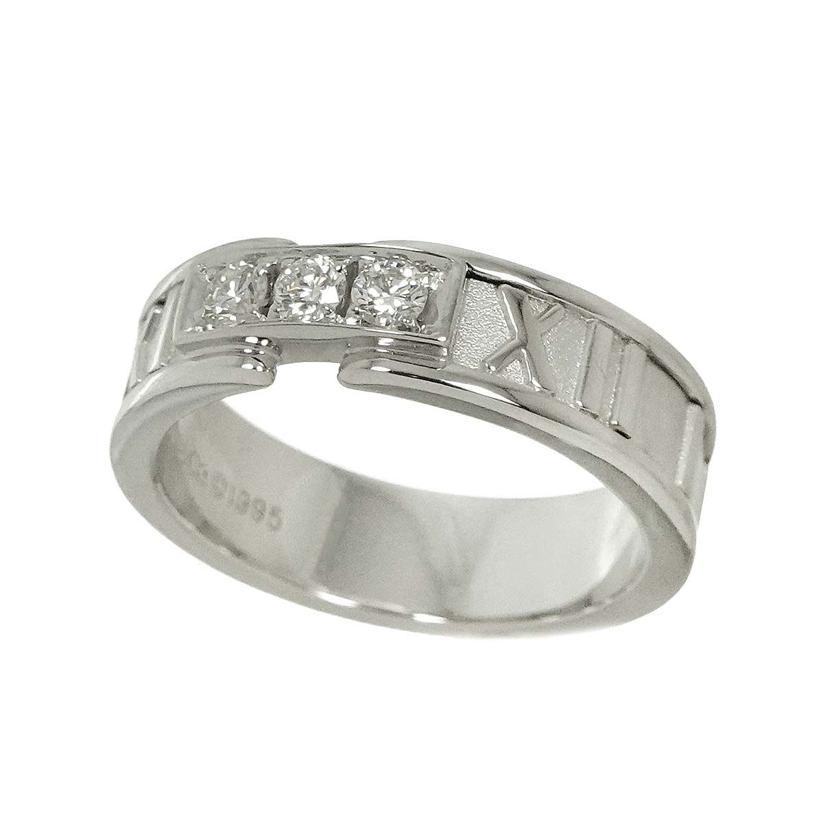 Atlas Diamond Ring 18K White Gold 750 size6-6.25(US)