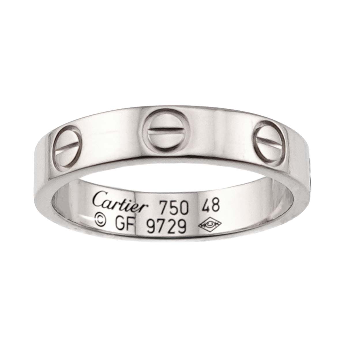 Mini Love Ring 18K White Gold 750 size48 4.5(US)